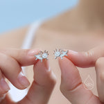 Tiny Axolotl Internally Threaded Flat Back/ Screw Back / Stud Earrings in Sterling Silver - Sea Creature Stud Earrings