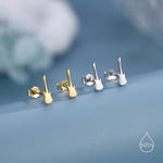 Tiny Electric Guitar Stud Earrings in Sterling Silver, Silver or Gold, Quirky Whimsical Earrings, Music Earrings