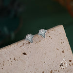 Enamel Ivy Leaf Stud Earrings