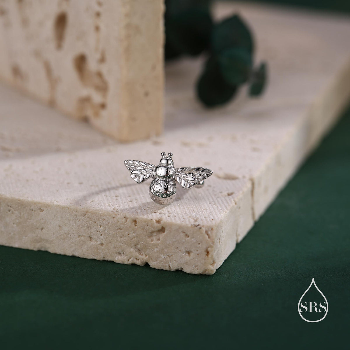 Piercing Free Bumble Bee Ear Cuff in Sterling Silver, Silver Gold or Rose Gold, Sold as a pair, No Piercing Ear Cuffs
