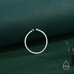 CZ Marquise Open Ring in Sterling Silver, Silver or Gold, Adjustable, Geometric Minimalist CZ Ring