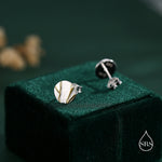 Japanese Kintsugi Inspired Disk Stud Earrings in Sterling Silver, Kintsugi - Art of Embracing of the Flawed or Imperfect