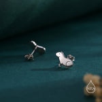 Chilling Capybara Stud Earrings in Sterling Silver - Silver, Gold or Rose Gold - Cute Animal Earrings - Pantanal Animal - Fun, Whimsical
