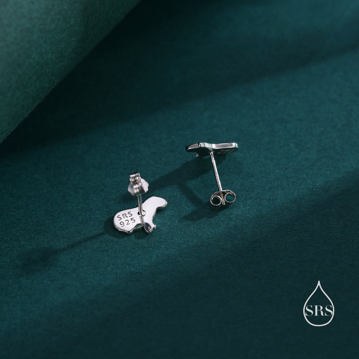 Chilling Capybara Stud Earrings in Sterling Silver - Silver, Gold or Rose Gold - Cute Animal Earrings - Pantanal Animal - Fun, Whimsical