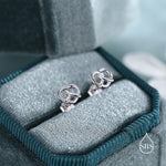 Extra Tiny Pretzel Heart Knot Earrings in Sterling Silver, Silver, Gold or Rose Gold, Knot Earrings, Heart Earrings, Pretzel Earrings