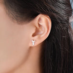 Mismatched Cute Axolotl Stud Earrings in Sterling Silver - Asymmetric Sea Creature Stud Earrings - Tiny Earrings - Pet Lover