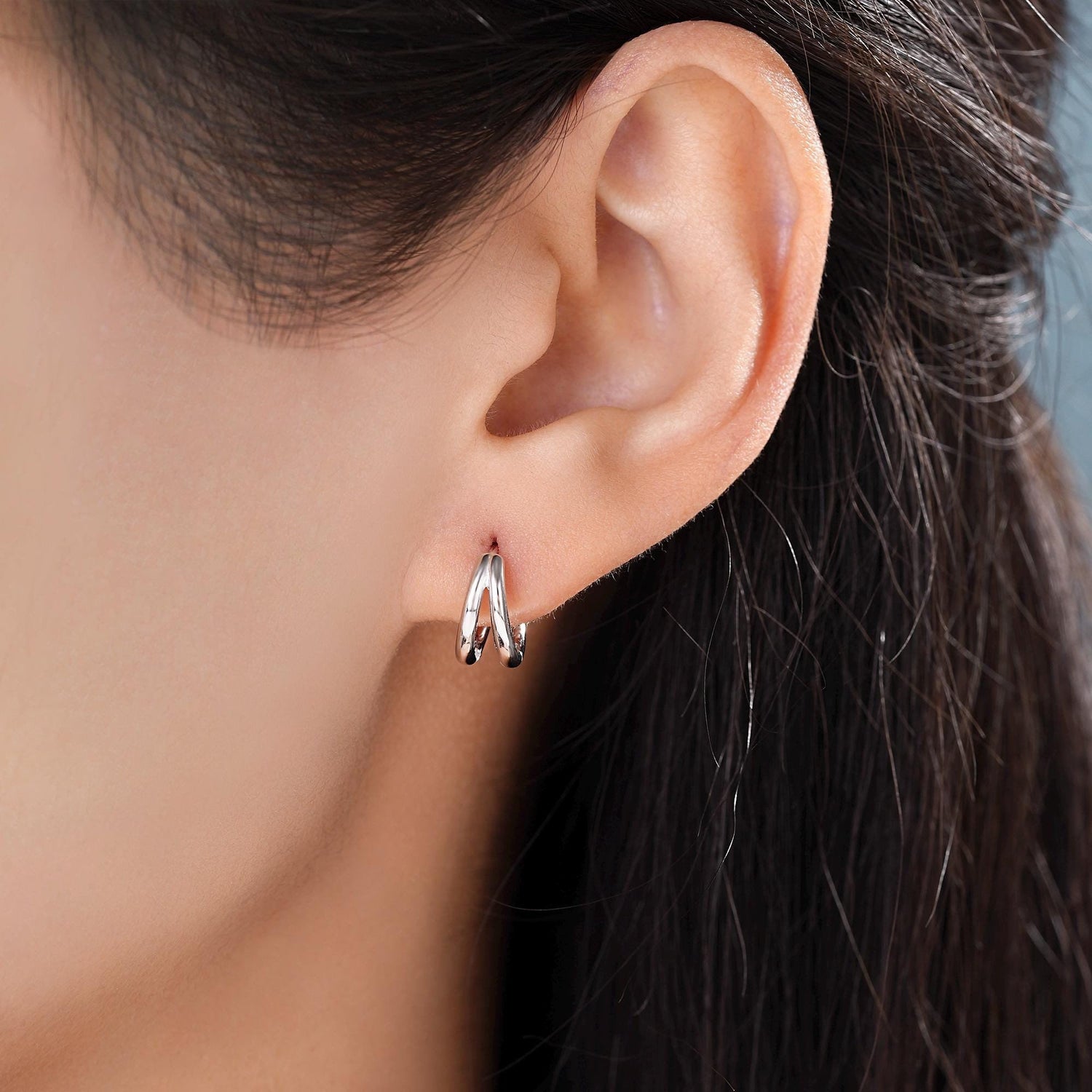V Shape Hoop Earrings