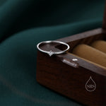 Extra Tiny CZ Ring in Sterling Silver, Skinny CZ Ring, US 5 - 8