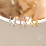 Extra Tiny Lavender Stud Earrings in Sterling Silver, Silver or Gold or Rose Gold, Delicate Lavender Flower Earrings