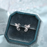 Extra Small Dragon 18G Screw Back Earrings in Sterling Silver