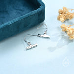 Trout Fish Drop Dangle Earrings in Sterling Silver, Silver or Gold or Rose Gold, Trout Fish Hook Earrings, Salmon Earrings
