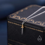 Two-Tone Sword Pendant Necklace