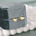 Sterling Silver Little Cloud Stud Earrings, Cute and Quirky Jewellery, Silver Lining Earrings