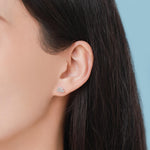 Sterling Silver Little Cloud Stud Earrings, Cute and Quirky Jewellery, Silver Lining Earrings