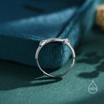 Double Intertwining Snake Statement Ring