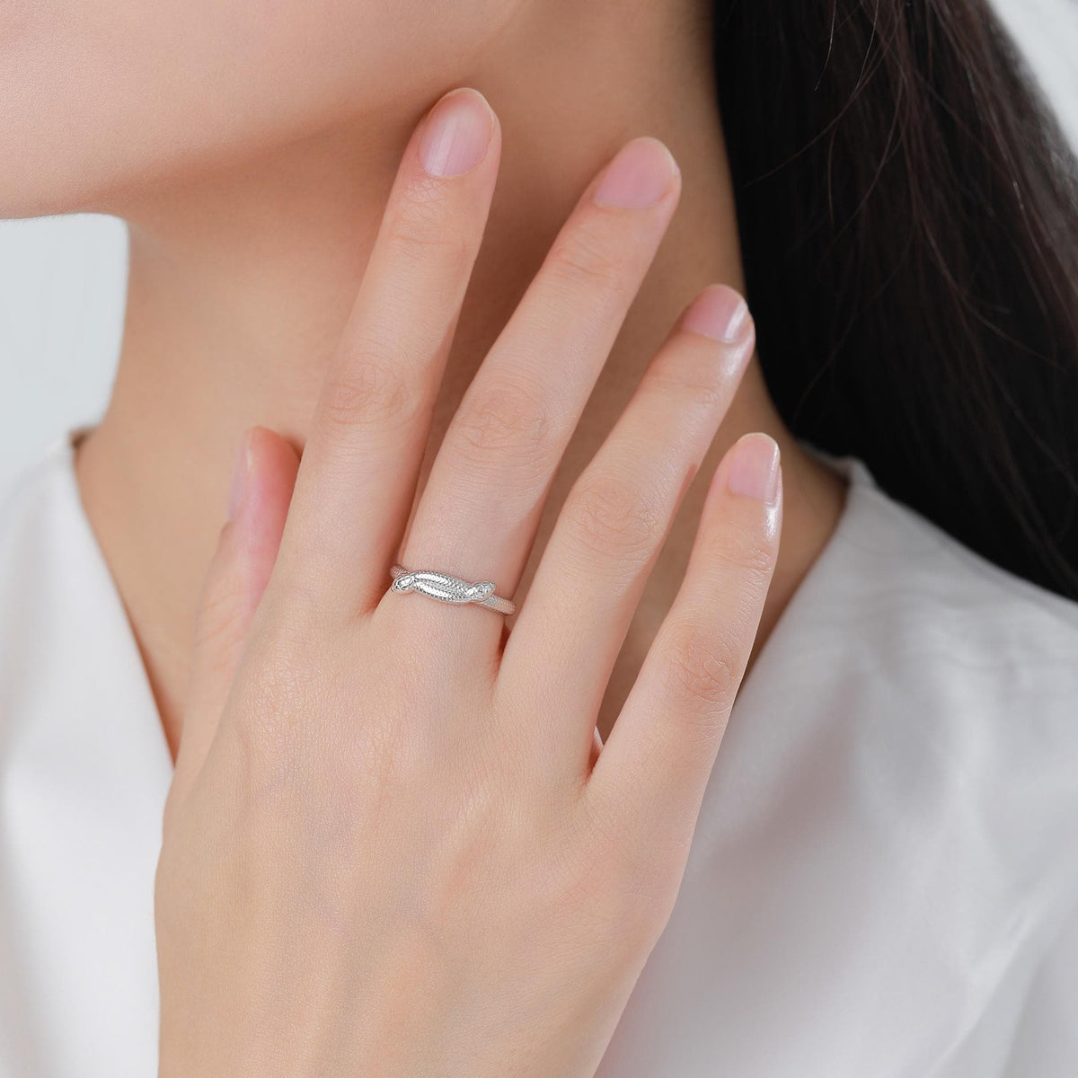 Double Intertwining Snake Statement Ring