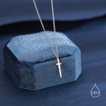 Two-Tone Sword Pendant Necklace