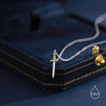 Two-Tone Sword Pendant Necklace