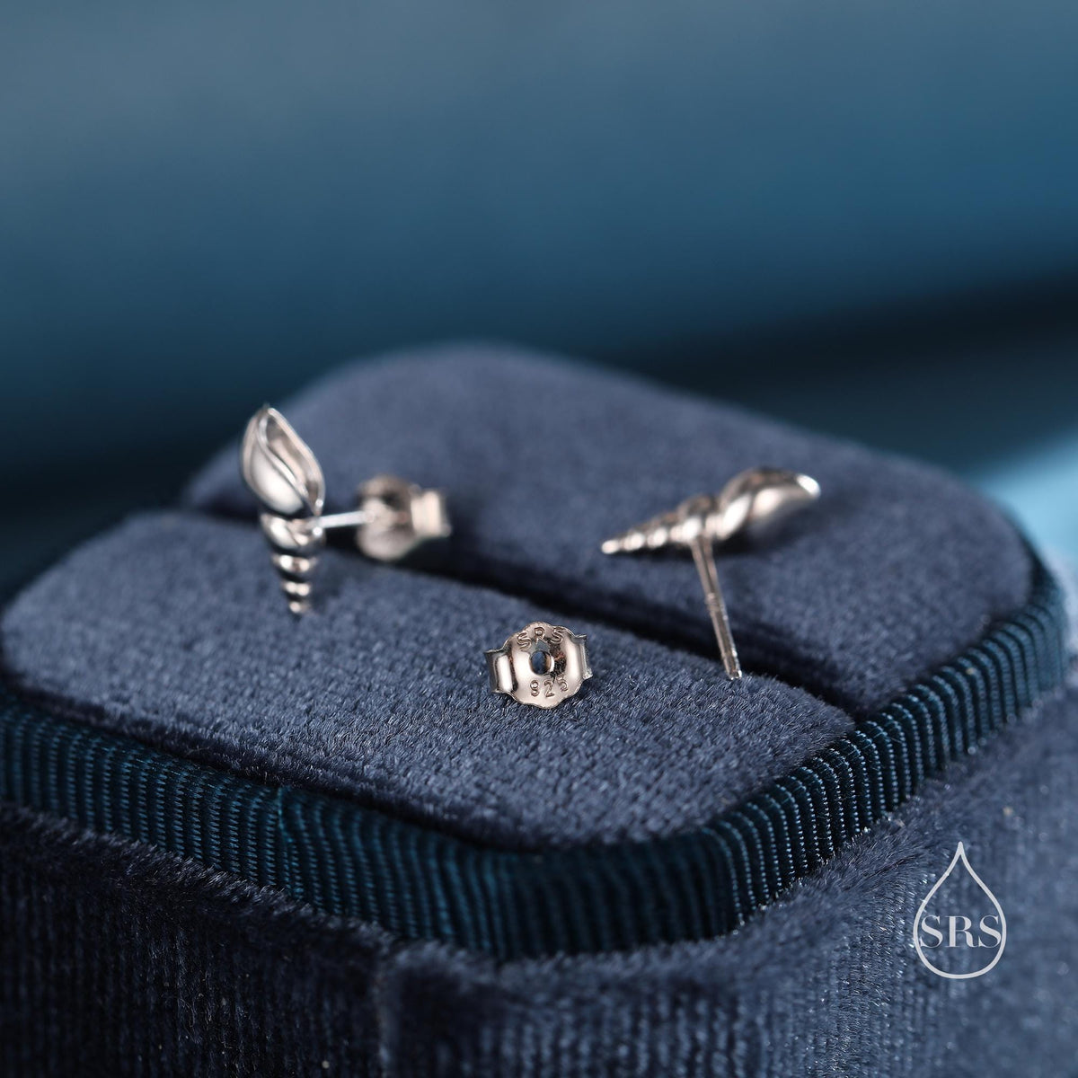 Seashell Earrings in Sterling Silver - Petite Auger Shell Stud - Silver or Gold or Rose Gold, Pointy Shell - Sea, Ocean, Cute,