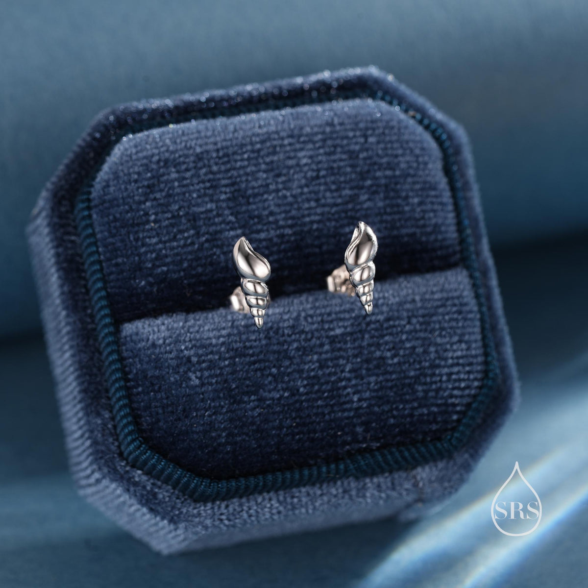 Seashell Earrings in Sterling Silver - Petite Auger Shell Stud - Silver or Gold or Rose Gold, Pointy Shell - Sea, Ocean, Cute,