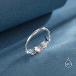 Enamel Forget-Me-Not Flower Motif Ring