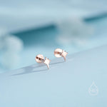 Sterling Silver Starburst 16G Internally Threaded Flat Back Earrings