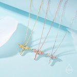Tiny Dragon Pendant Necklace in Sterling Silver, Silver or Gold or Rose Gold, Flying Dragon Necklace, Small Dragon Pendant