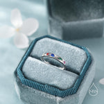 Multicolour Confetti Irregular CZ Band Ring