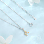 Tiny Giraffe Necklace in Sterling Silver, Adjustable 16'' - 18'' - Cute Quirky and Fun Jewellery, Giraffe Pendant Necklace