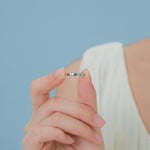 Multicolour Confetti Irregular CZ Band Ring