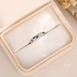 Multicolour Confetti Irregular CZ Stacking Ring