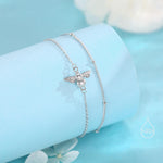 Bumble Bee Double Layer Charm Bracelet