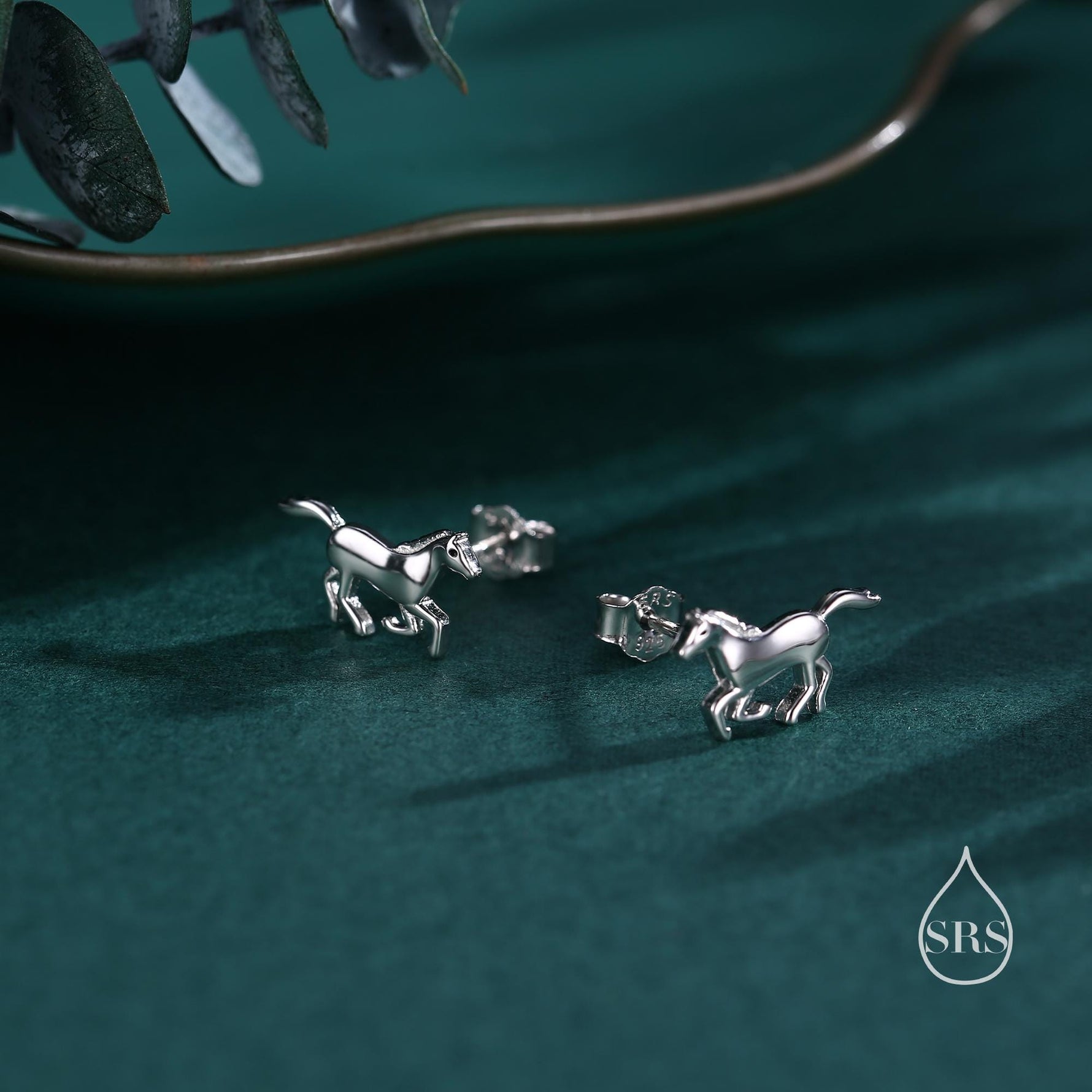 Tiny Little Running Horse Earrings in Sterling Silver, Silver, Horse Lover Earrings, Horse Gift, Horse Jewellery