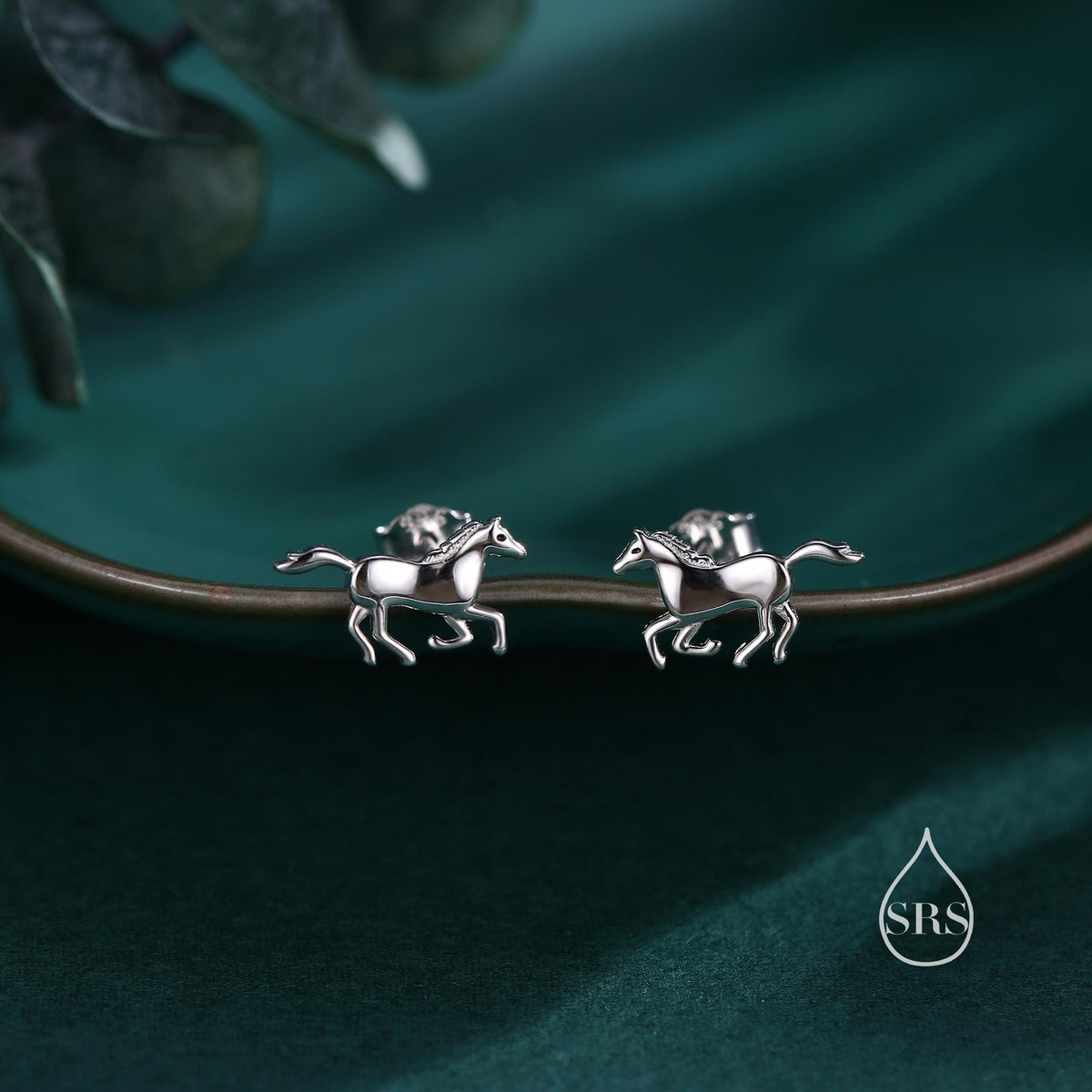 Tiny Little Running Horse Earrings in Sterling Silver, Silver, Horse Lover Earrings, Horse Gift, Horse Jewellery