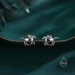 Tiny Little Running Horse Earrings in Sterling Silver, Silver, Horse Lover Earrings, Horse Gift, Horse Jewellery