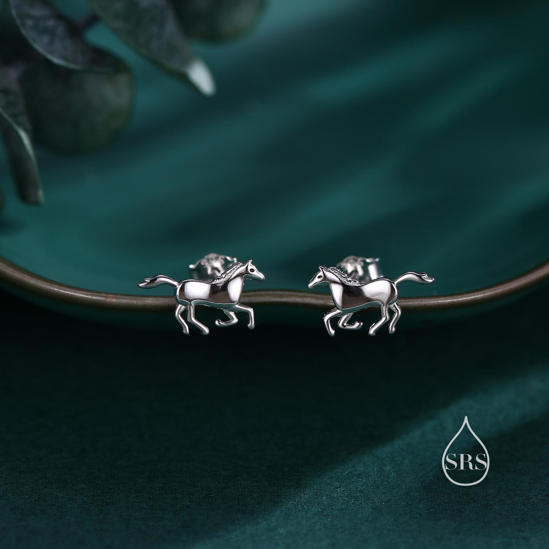 Tiny Little Running Horse Earrings in Sterling Silver, Silver, Horse Lover Earrings, Horse Gift, Horse Jewellery