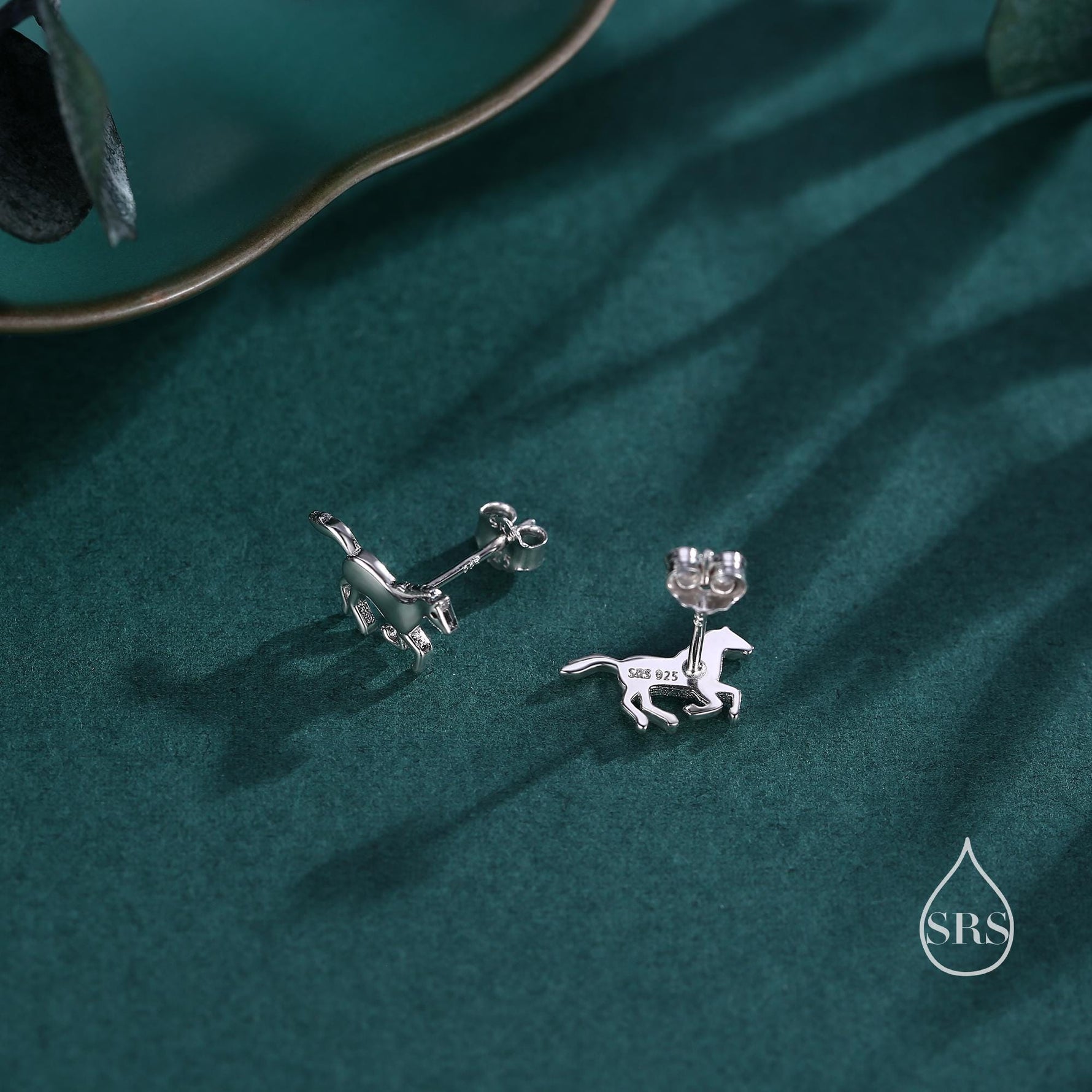 Tiny Little Running Horse Earrings in Sterling Silver, Silver, Horse Lover Earrings, Horse Gift, Horse Jewellery