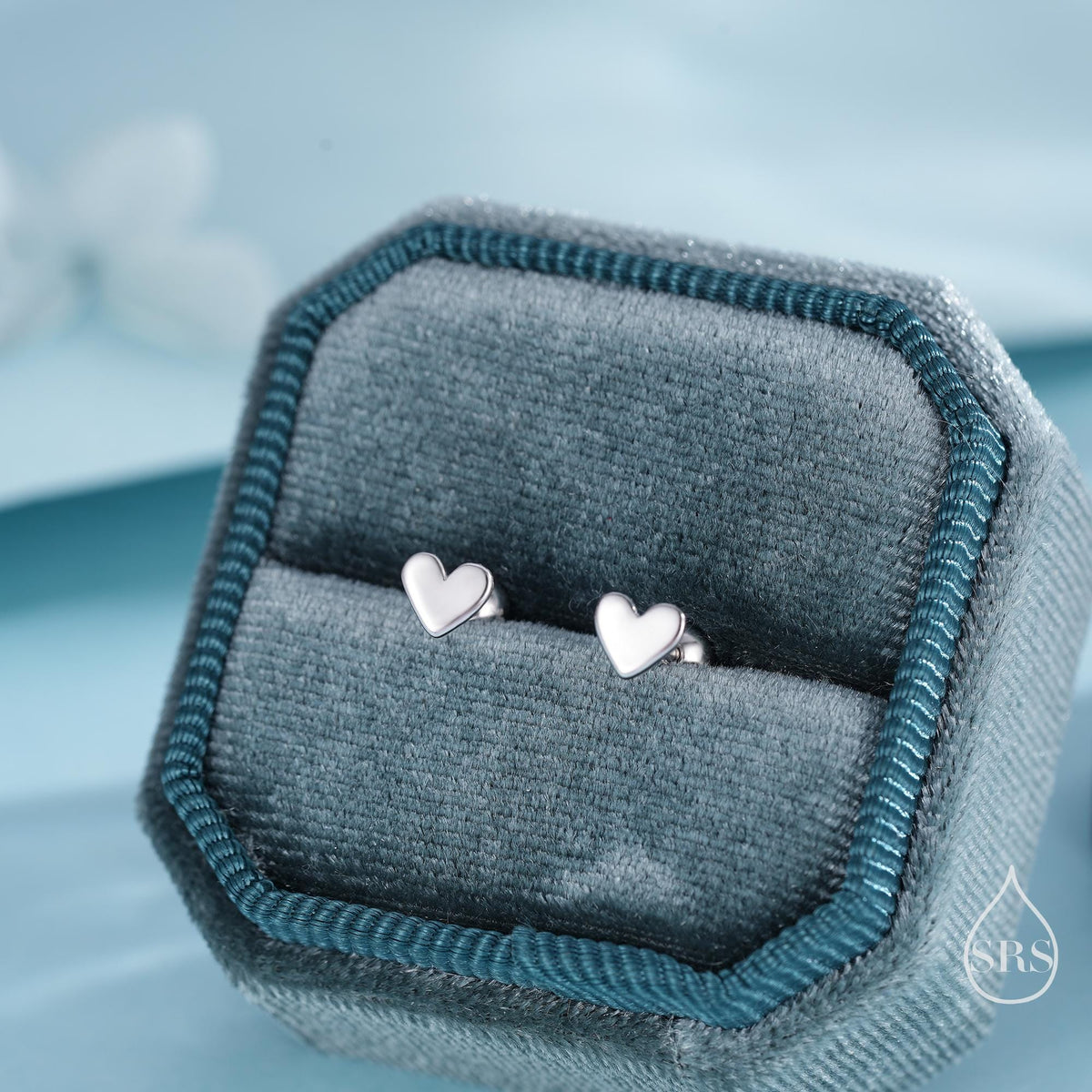 Tiny Heart Stud Earrings in Sterling Silver, Silver, Gold or Rose Gold, Dainty Little Heart Stud, Tiny Heart Stud