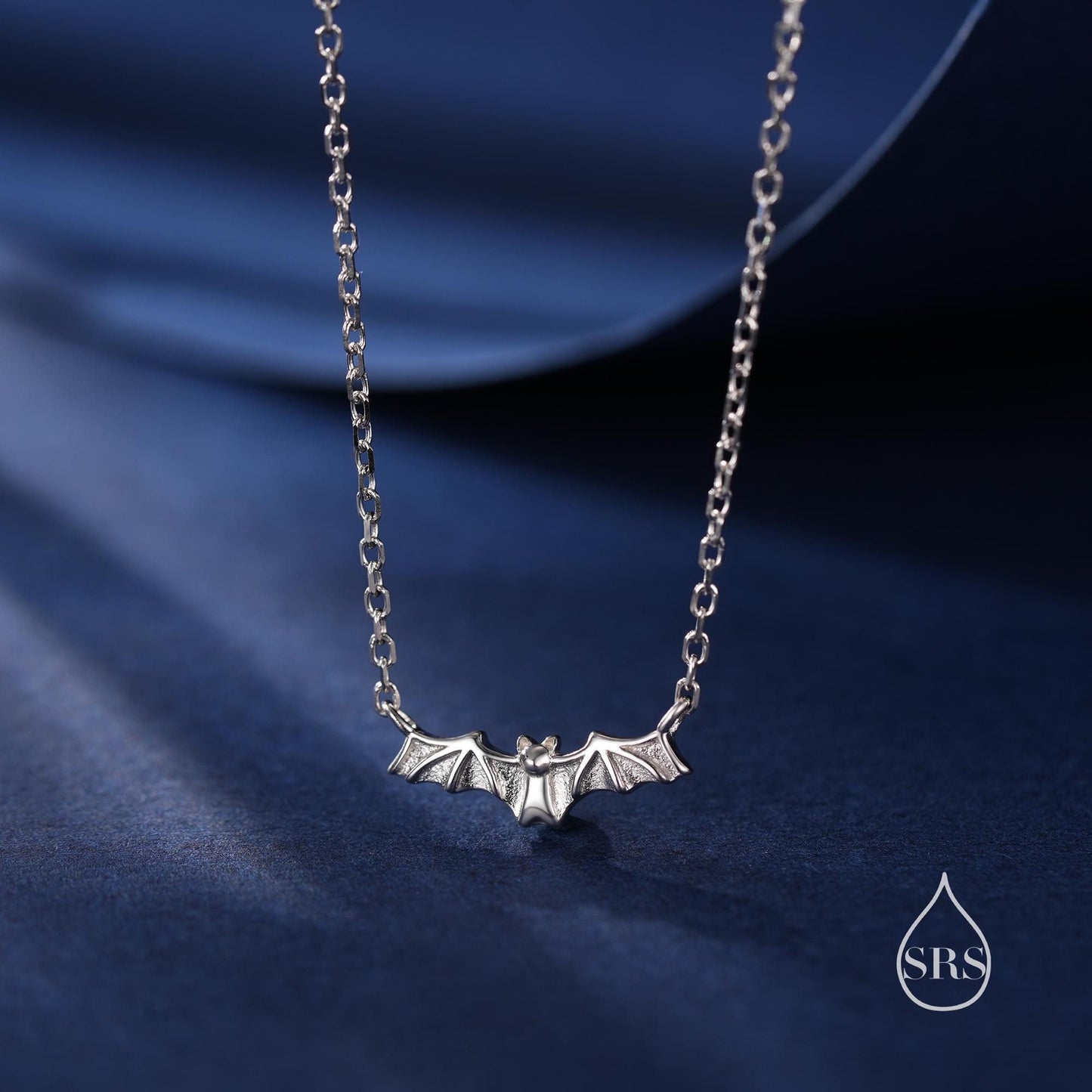 Tiny Bat Pendant Necklace in Sterling Silver, Bat Necklace,  Small Bat Pendant, Silver or Gold