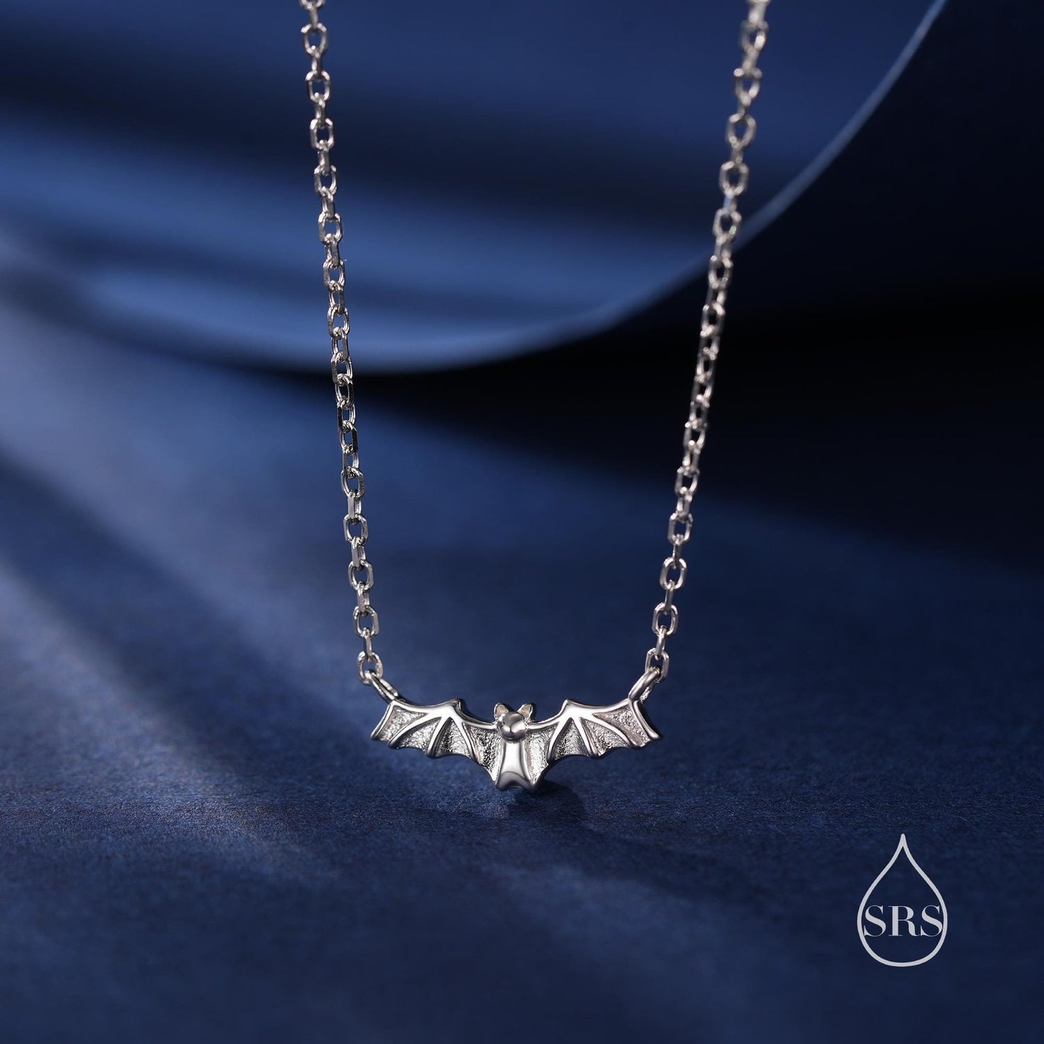 Tiny Bat Pendant Necklace in Sterling Silver, Bat Necklace, Small Bat Pendant, Silver or Gold