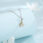 Tiny Giraffe Necklace in Sterling Silver, Adjustable 16'' - 18'' - Cute Quirky and Fun Jewellery, Giraffe Pendant Necklace