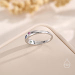 Multicolour Confetti Irregular CZ Stacking Ring