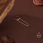 Piercing Free Sterling Silver Ear Cuff with Dangling Chain, Silver or Gold, Piercing Free Earrings, Minimalist Ear Cuff, Chained Ear Cuff