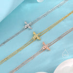 Bumble Bee Double Layer Charm Bracelet