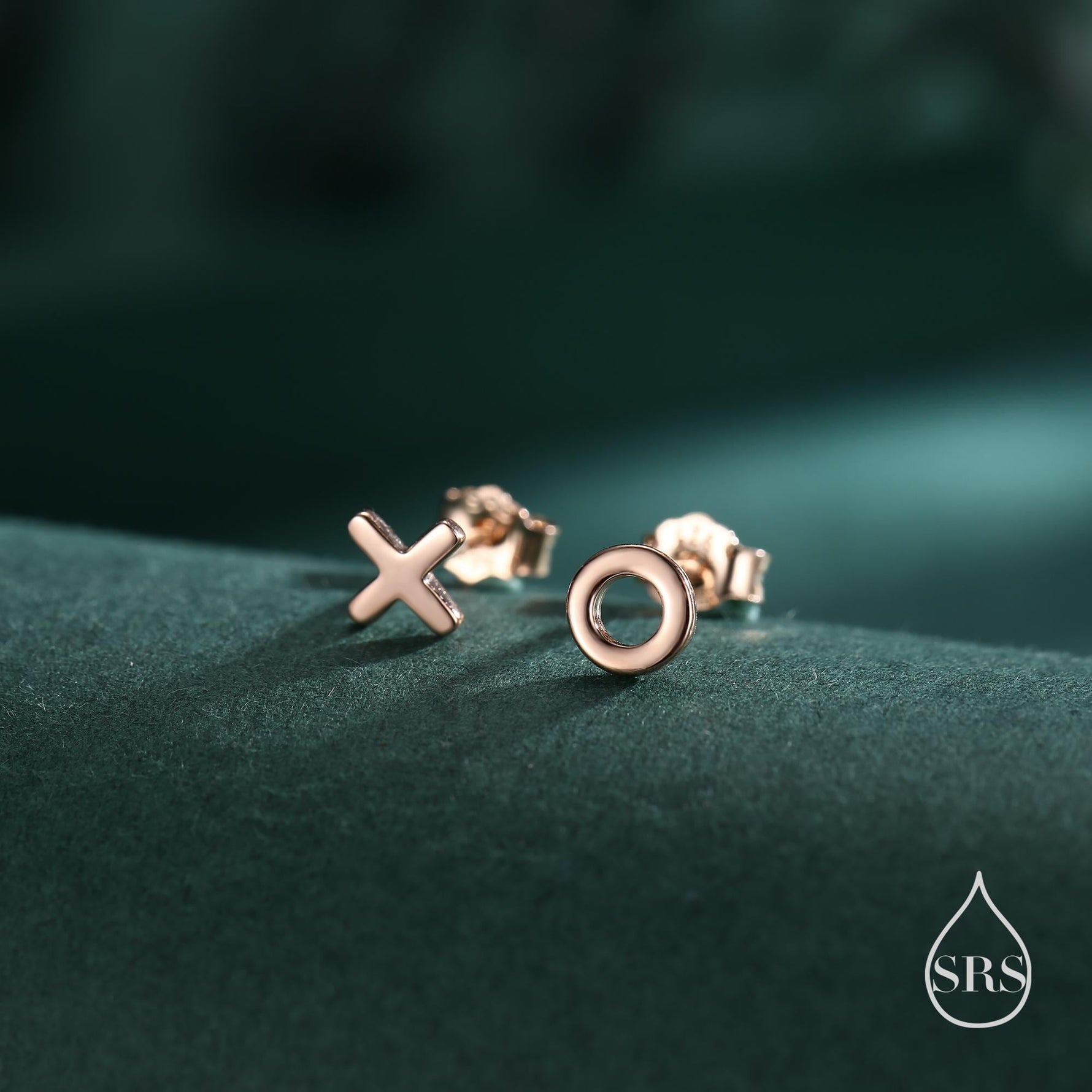 Xo Stud Earrings in Sterling Silver, Kiss Hug Earrings, Silver or Gold or Rose Gold, Hugs and kisses, Fun Earrings