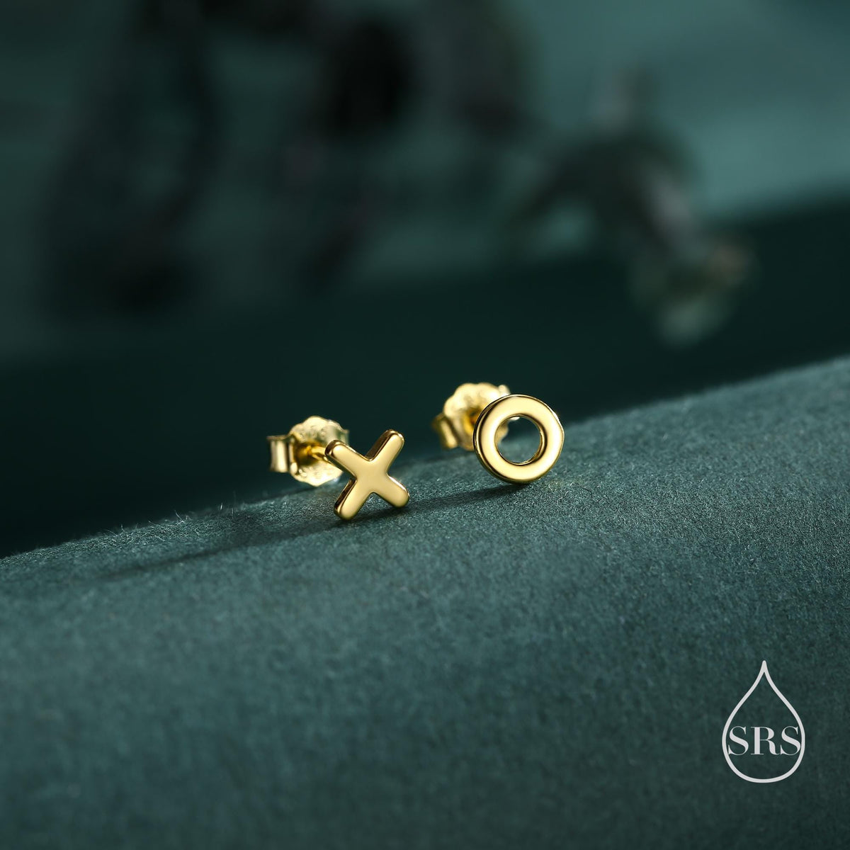 Xo Stud Earrings in Sterling Silver, Kiss Hug Earrings, Silver or Gold or Rose Gold, Hugs and kisses, Fun Earrings