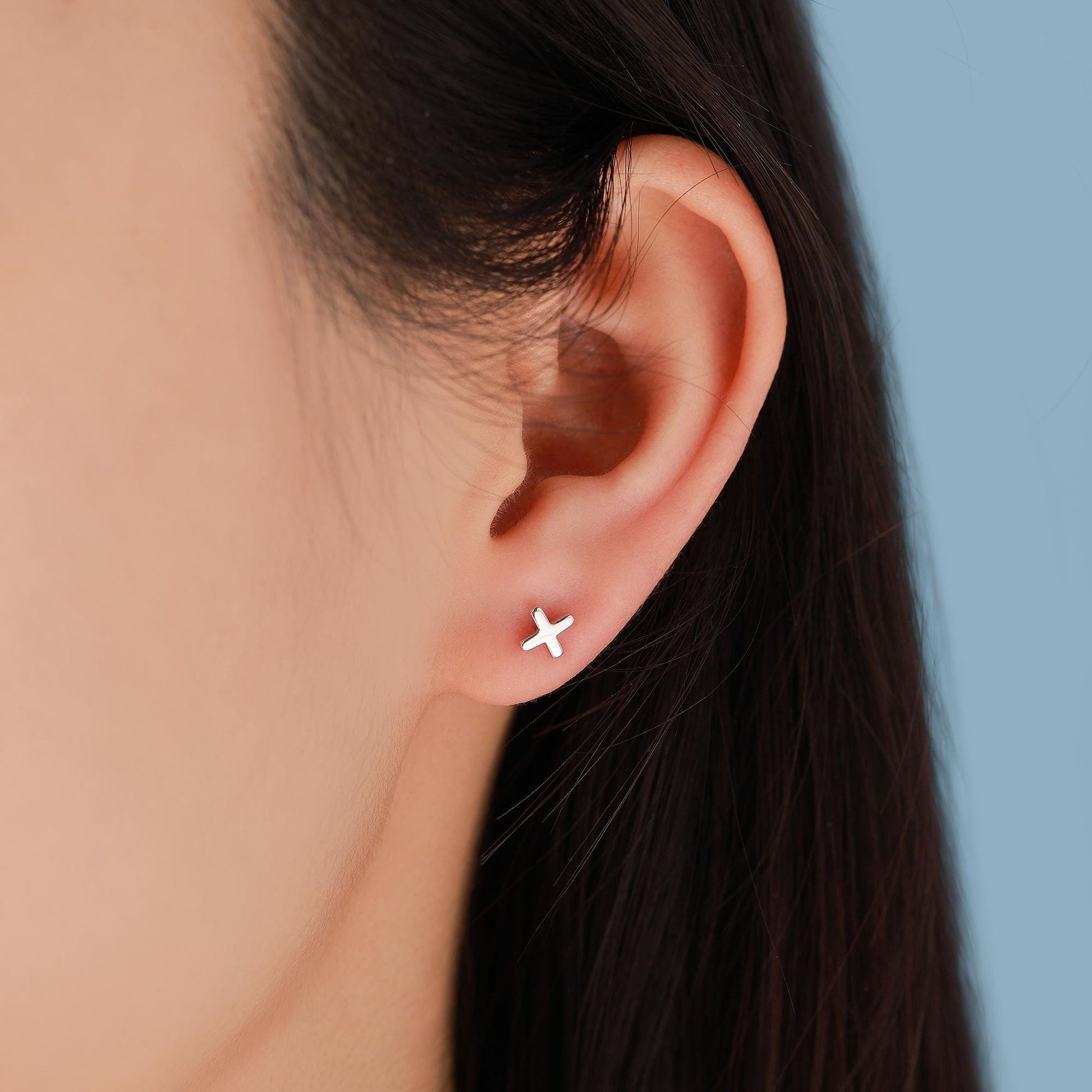 Xo Stud Earrings in Sterling Silver, Kiss Hug Earrings, Silver or Gold, Hugs and kisses, Fun Earrings