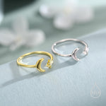 Moon and Starburst Open Ring