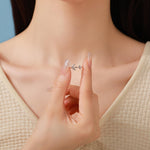Moon and Starburst Open Ring