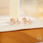 Little Bike Stud Earrings in Sterling Silver, Cute Bicycle Stud, Cute and Quirky Stud Earrings
